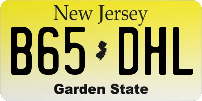 NJ license plate B65DHL