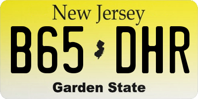 NJ license plate B65DHR