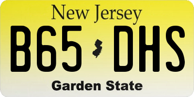 NJ license plate B65DHS