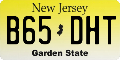 NJ license plate B65DHT