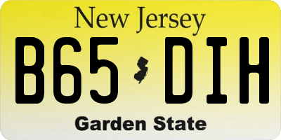 NJ license plate B65DIH