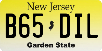 NJ license plate B65DIL