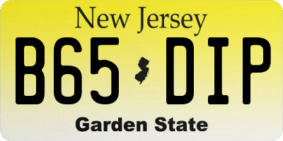 NJ license plate B65DIP