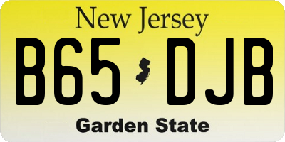 NJ license plate B65DJB