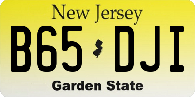NJ license plate B65DJI