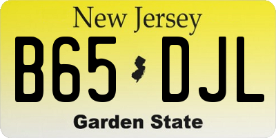 NJ license plate B65DJL