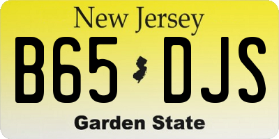 NJ license plate B65DJS