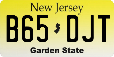 NJ license plate B65DJT