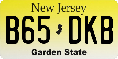 NJ license plate B65DKB