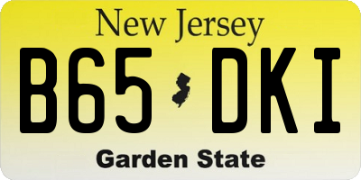 NJ license plate B65DKI