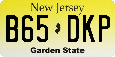 NJ license plate B65DKP