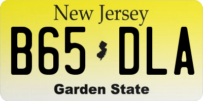 NJ license plate B65DLA