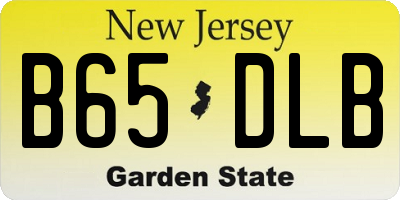 NJ license plate B65DLB