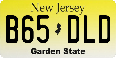 NJ license plate B65DLD