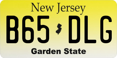 NJ license plate B65DLG