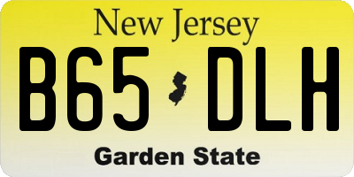 NJ license plate B65DLH