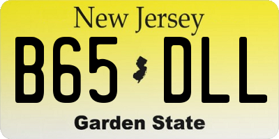 NJ license plate B65DLL