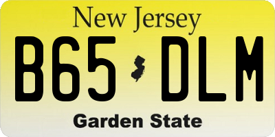NJ license plate B65DLM