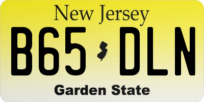 NJ license plate B65DLN