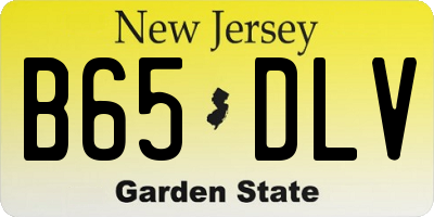 NJ license plate B65DLV