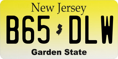 NJ license plate B65DLW