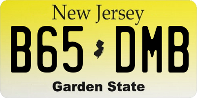 NJ license plate B65DMB