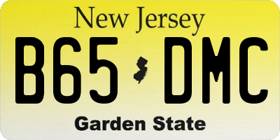 NJ license plate B65DMC