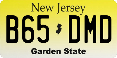 NJ license plate B65DMD