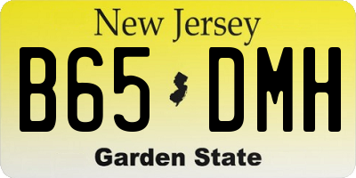 NJ license plate B65DMH
