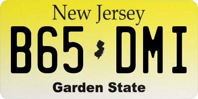 NJ license plate B65DMI