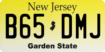 NJ license plate B65DMJ