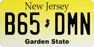 NJ license plate B65DMN