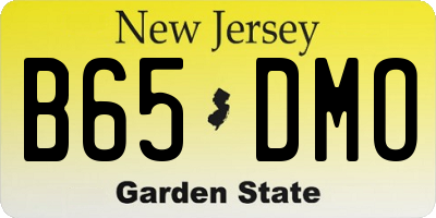 NJ license plate B65DMO