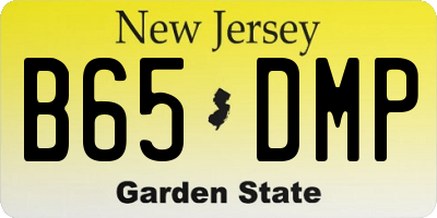 NJ license plate B65DMP