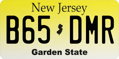 NJ license plate B65DMR