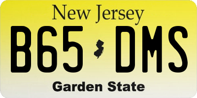 NJ license plate B65DMS