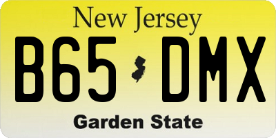 NJ license plate B65DMX