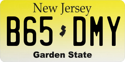 NJ license plate B65DMY