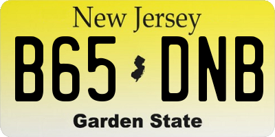 NJ license plate B65DNB