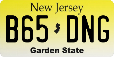 NJ license plate B65DNG