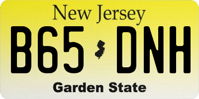 NJ license plate B65DNH