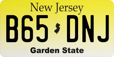 NJ license plate B65DNJ