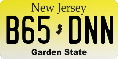 NJ license plate B65DNN