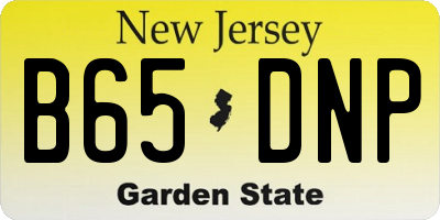 NJ license plate B65DNP
