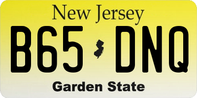 NJ license plate B65DNQ