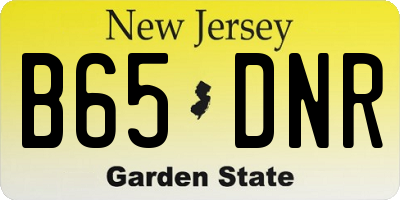 NJ license plate B65DNR
