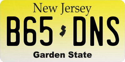 NJ license plate B65DNS