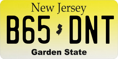 NJ license plate B65DNT