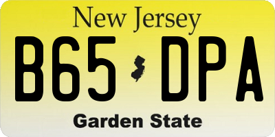 NJ license plate B65DPA
