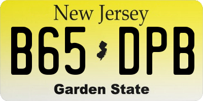 NJ license plate B65DPB